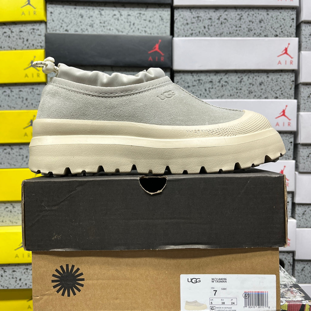 UGG Slip-On Platform Shoes in Mist Gray with Plush Lining