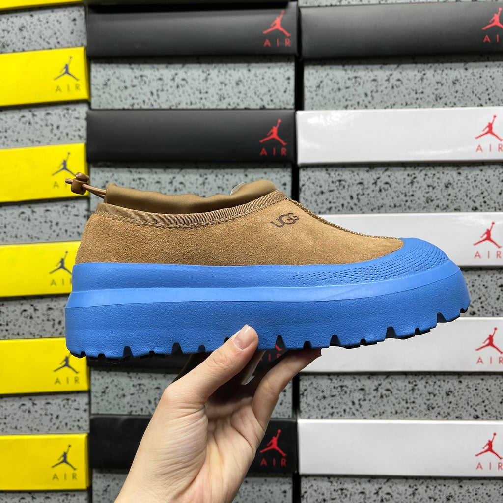 UGG Slip-On Shoes in Chestnut with Blue Chunky Sole