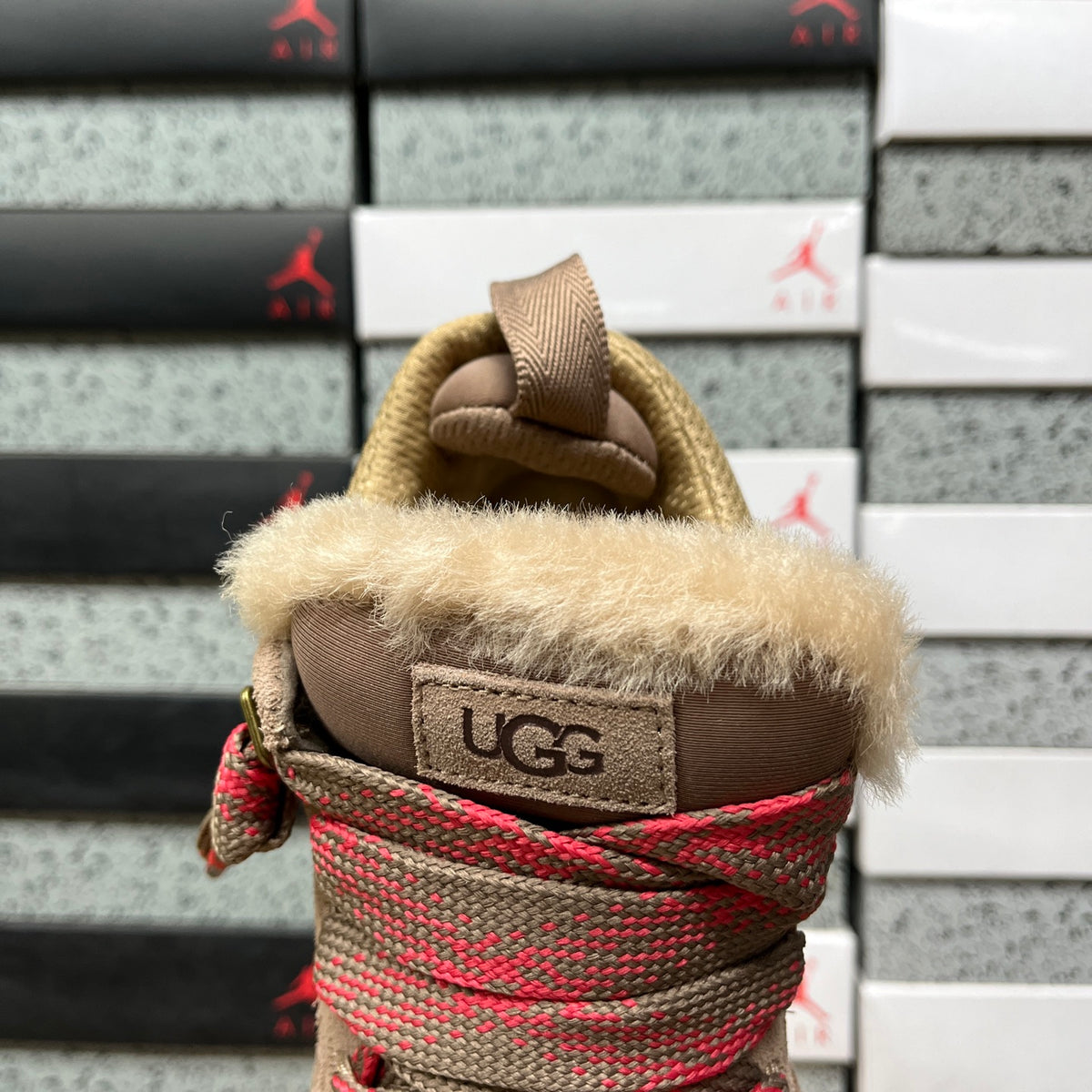 UGG Lowmel Lace-Up Shoes in Brown and Pink